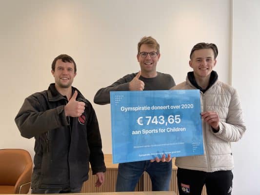 Jullie donatie aan Sports for Children…gigantisch!