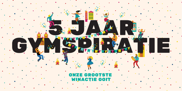 Onze allergrootste winactie ooit! Gymspiratie bestaat 5 jaar