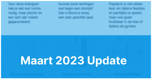 Maart 2023: Updates van de afgelopen tijd